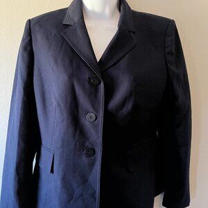 Evan-Picone Suit Navy Blue Blazer Jacket Size 10P